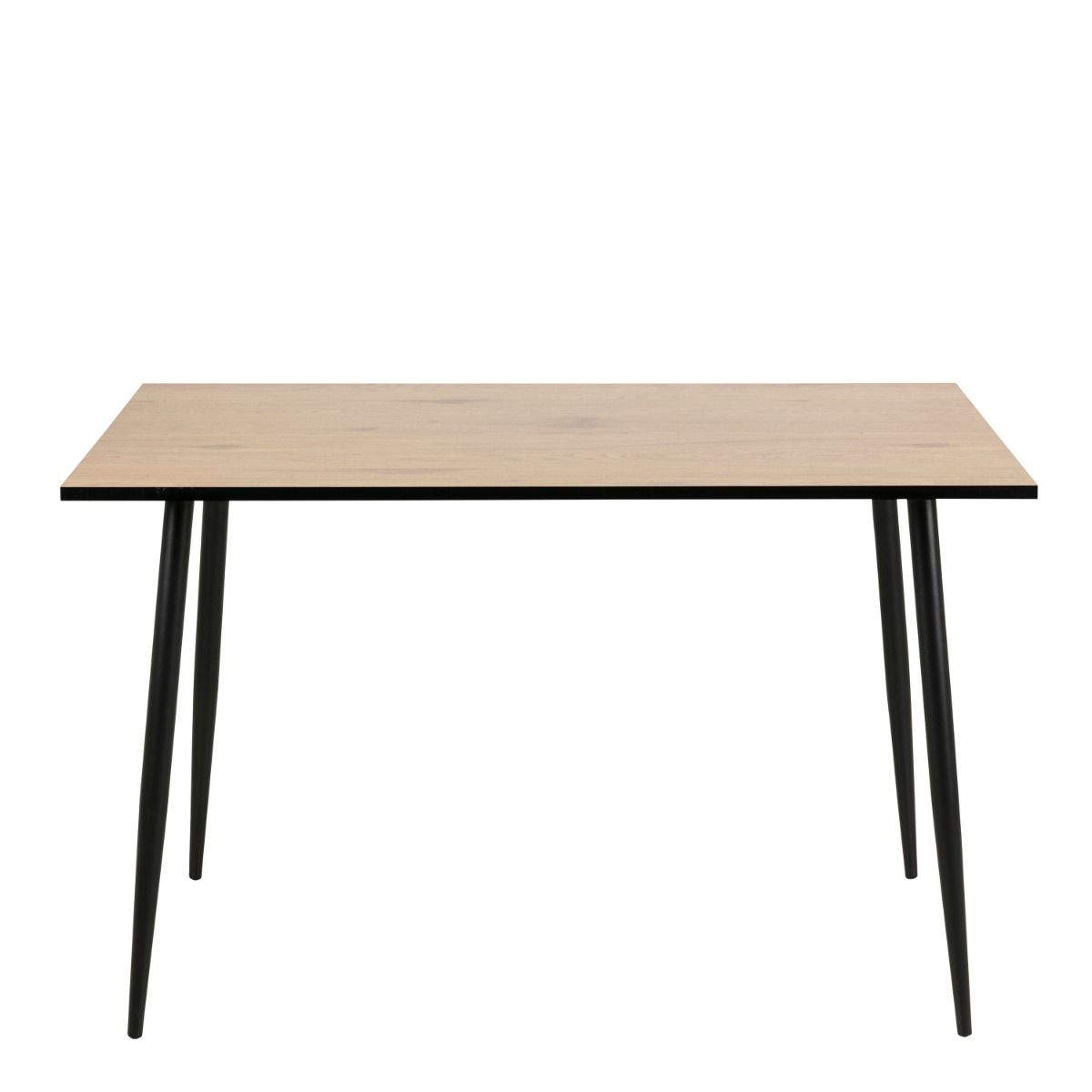 Wilma Dining Table with Oak Top & Black Legs 120x80cm