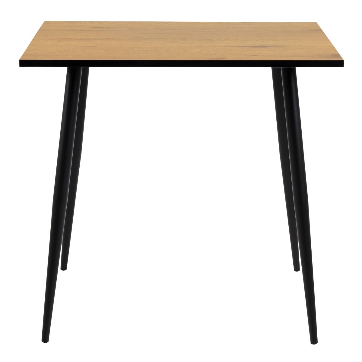 Wilma Small Dining Table in Oak & Black Legs 80x80cm