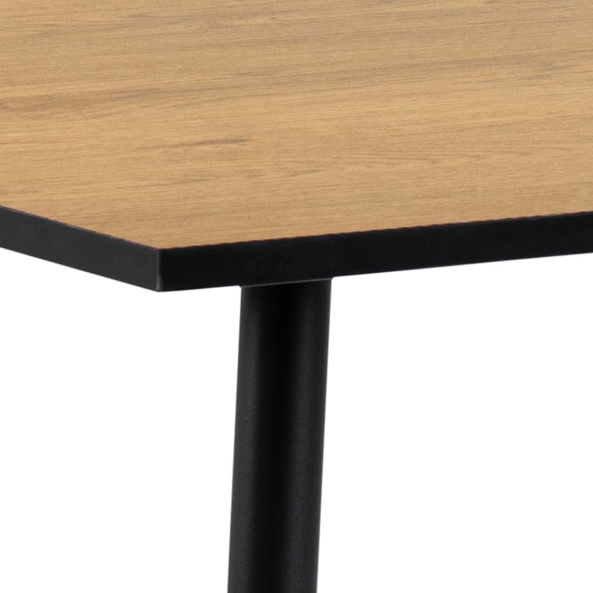 Wilma Small Dining Table in Oak & Black Legs 80x80cm