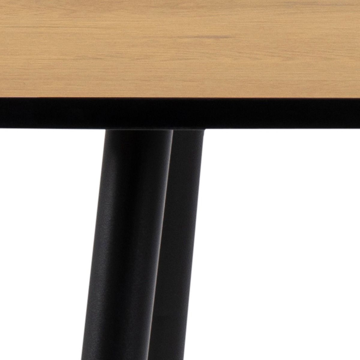 Wilma Small Dining Table in Oak & Black Legs 80x80cm