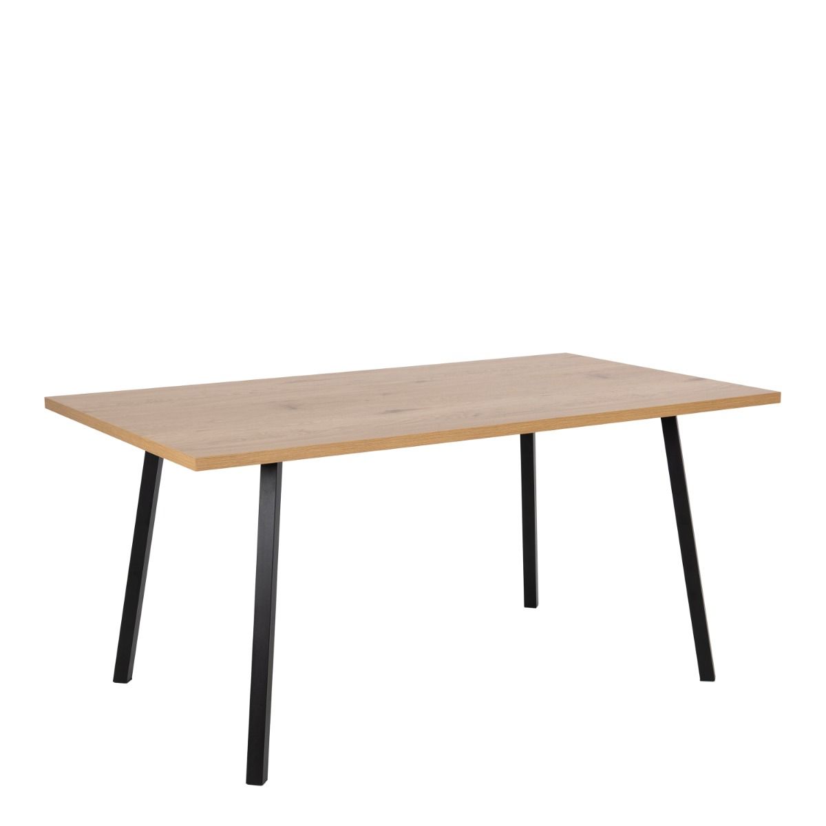 Cenny Dining Table in Oak & Black 160x75cm
