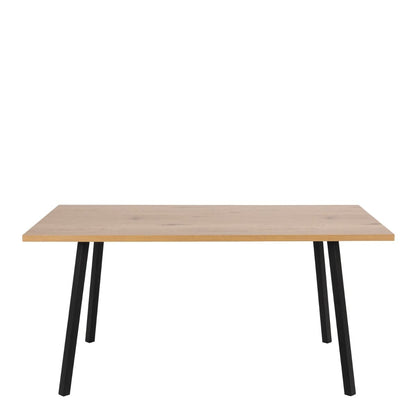 Cenny Dining Table in Oak & Black 160x75cm