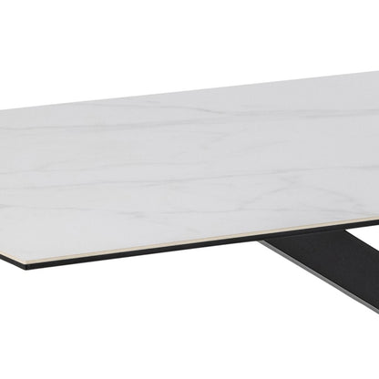 Heaven Dining Table with Ceramic White Top 200x75.5cm
