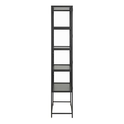 Seaford Tall Black Metal 2 Door Display Cabinet