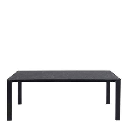 Brentford Matt Black Ceramic Dining Table 200x75cm