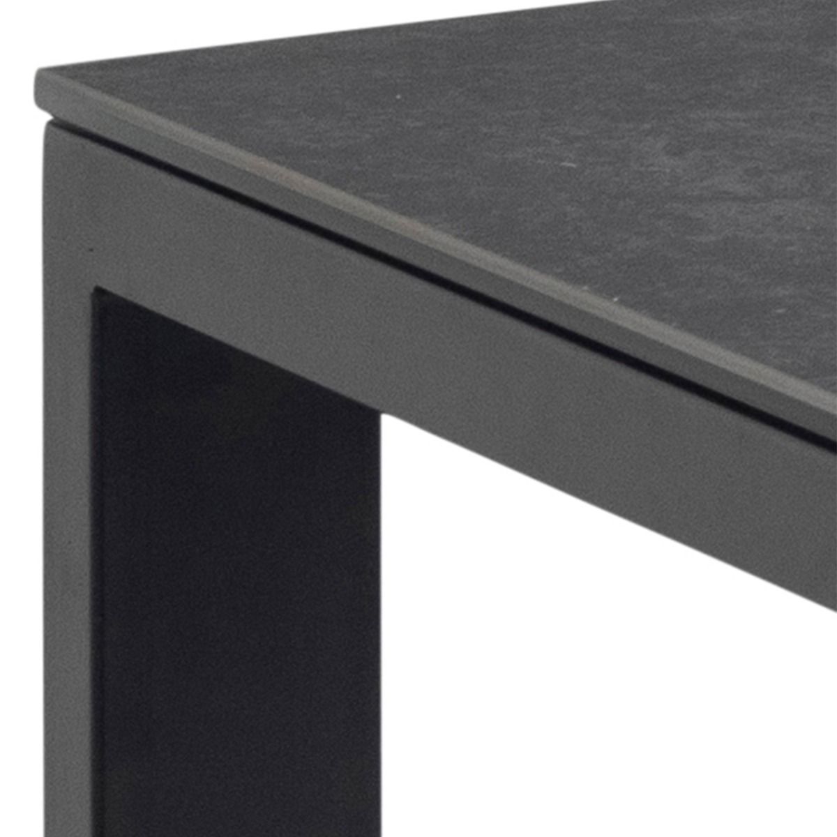 Brentford Matt Black Ceramic Dining Table 200x75cm