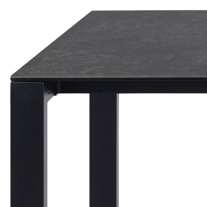 Brentford Matt Black Ceramic Dining Table 200x75cm