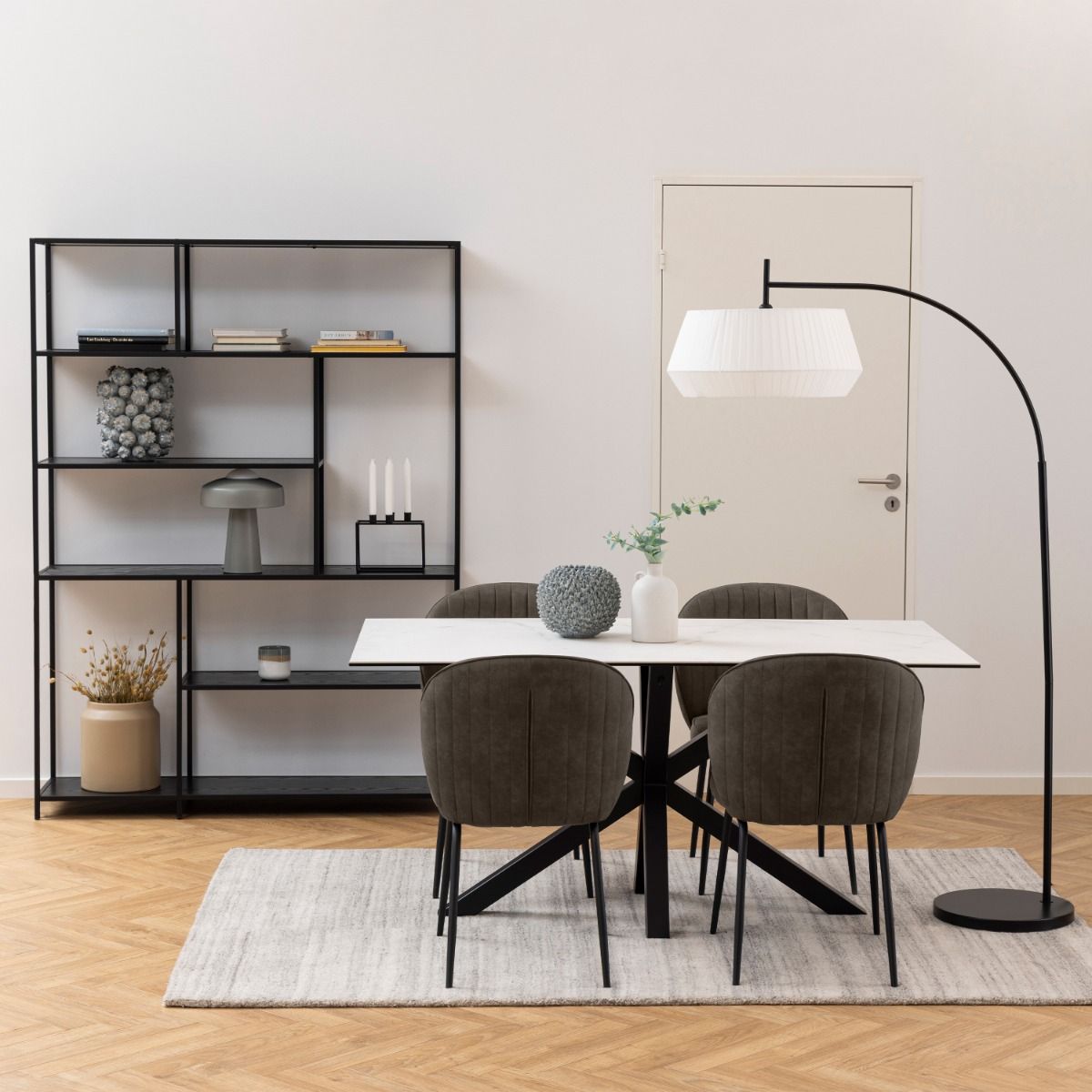 Heaven Dining Table in Ceramic White 160x90cm