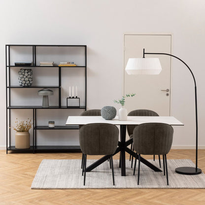 Heaven Dining Table in Ceramic White 160x90cm