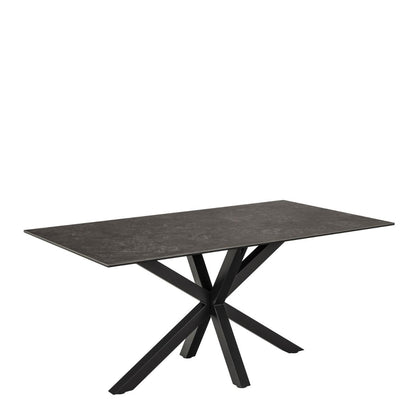 Heaven Dining Table in Ceramic Black Top 160x90cm