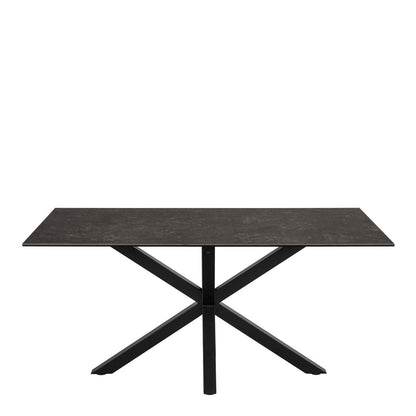 Heaven Dining Table in Ceramic Black Top 160x90cm