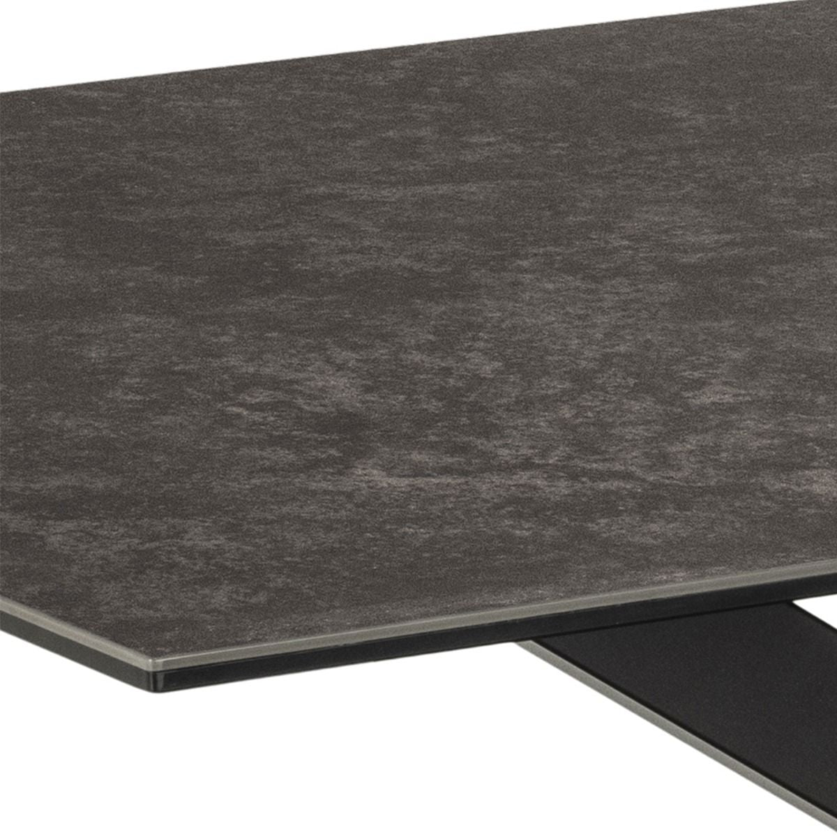 Heaven Dining Table in Ceramic Black Top 160x90cm