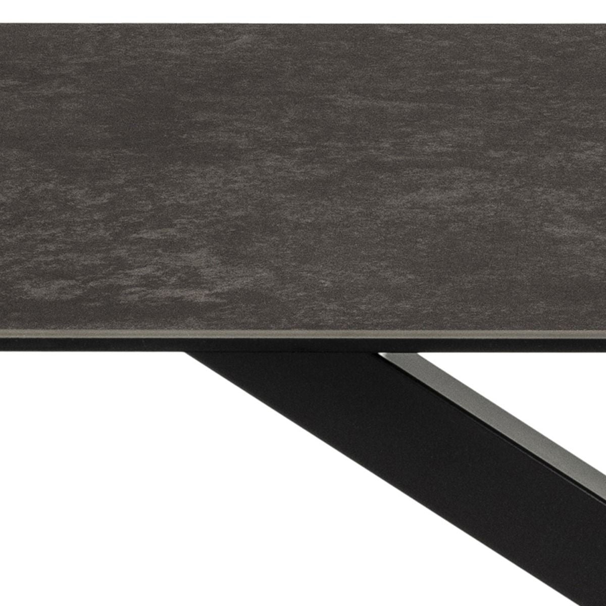 Heaven Dining Table in Ceramic Black Top 160x90cm
