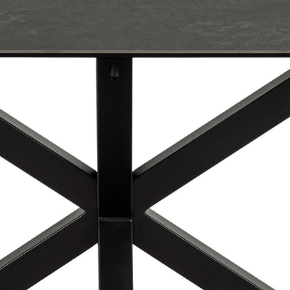 Heaven Dining Table in Ceramic Black Top 160x90cm
