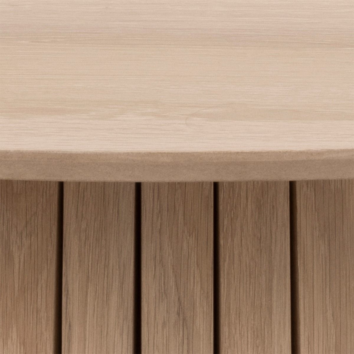 Christo Round Dining Table in White pigmented Oak