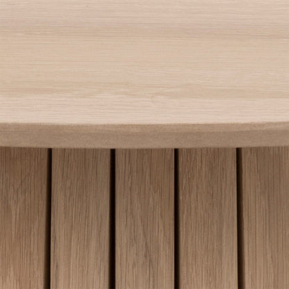 Christo Round Dining Table in White pigmented Oak