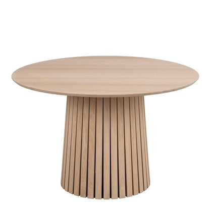 Christo Round Dining Table in White pigmented Oak