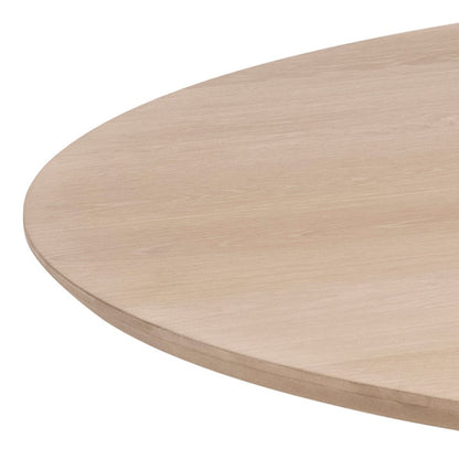 Christo Round Dining Table in White pigmented Oak