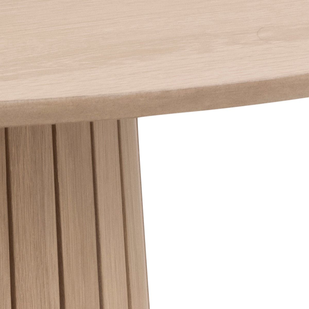 Christo Round Dining Table in White pigmented Oak