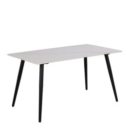 Wicklow Ceramic Dining Table in White 140x80cm