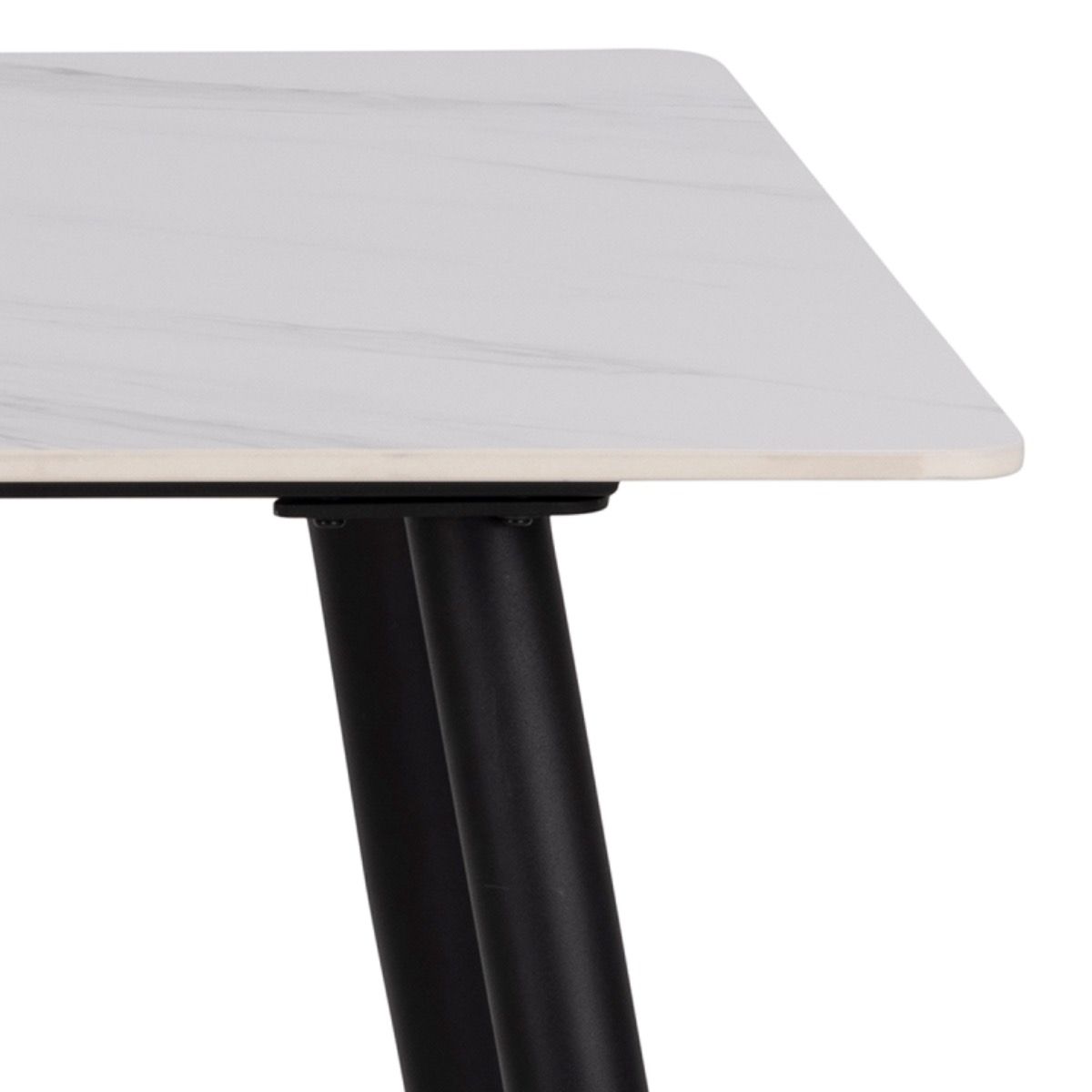 Wicklow Ceramic Dining Table in White 140x80cm