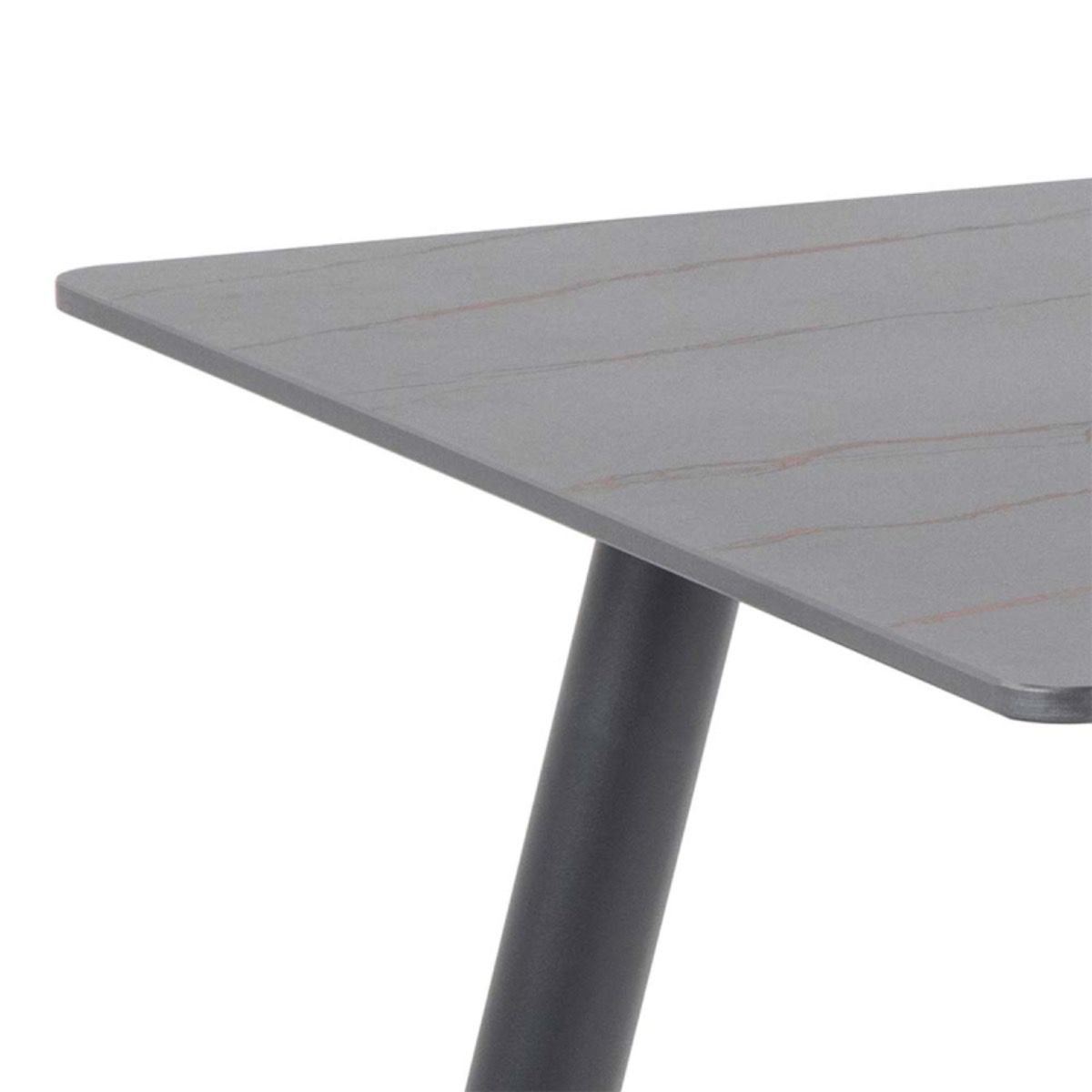 Wicklow Ceramic Dining Table in Black 140x80cm