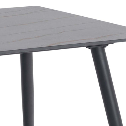 Wicklow Ceramic Dining Table in Black 140x80cm