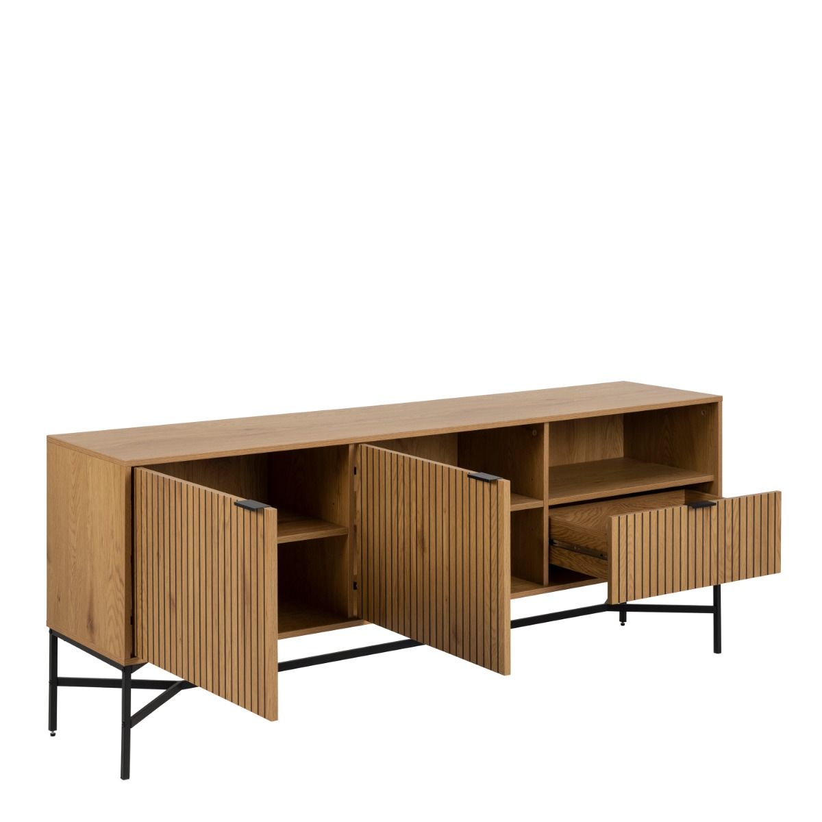 Jaipur Sideboard with 2 Doors and 1 Drawer in Wild Oak Matt