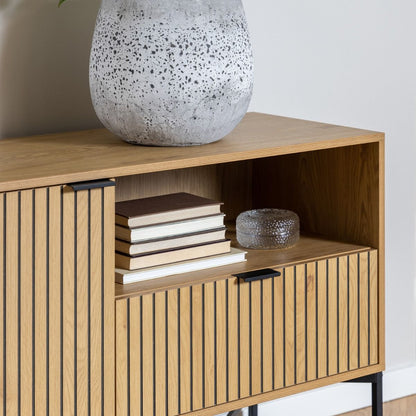 Jaipur Sideboard with 2 Doors and 1 Drawer in Wild Oak Matt