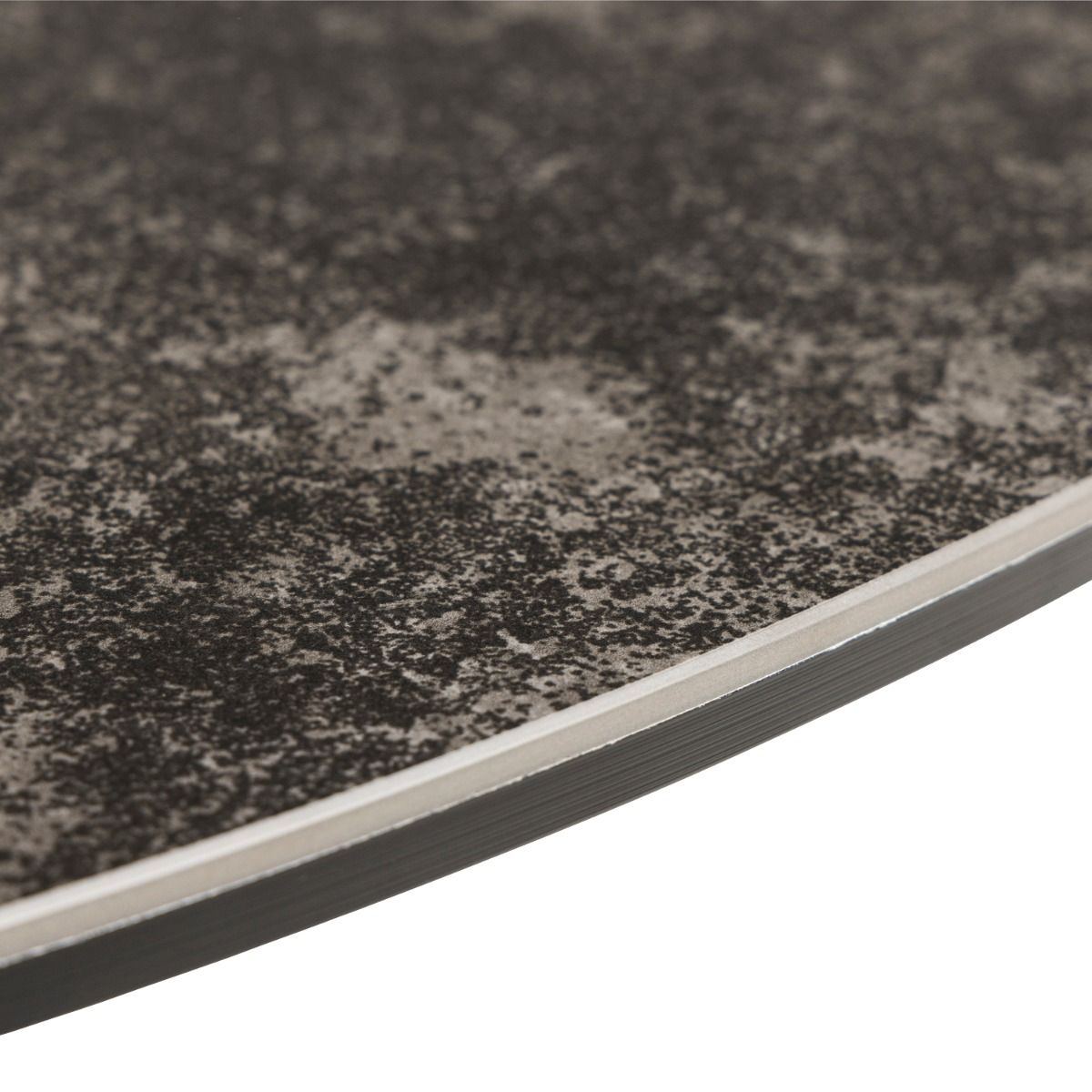 Heaven Round Dining Table with Ceramic Black Top 119cm