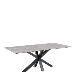 Heaven Dining Table with Ceramic Grey Top 200x75.5cm