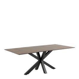 Heaven Dining Table with Ceramic Rusty Brown Top 200x75.5cm