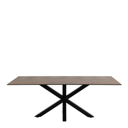 Heaven Dining Table with Ceramic Rusty Brown Top 200x75.5cm