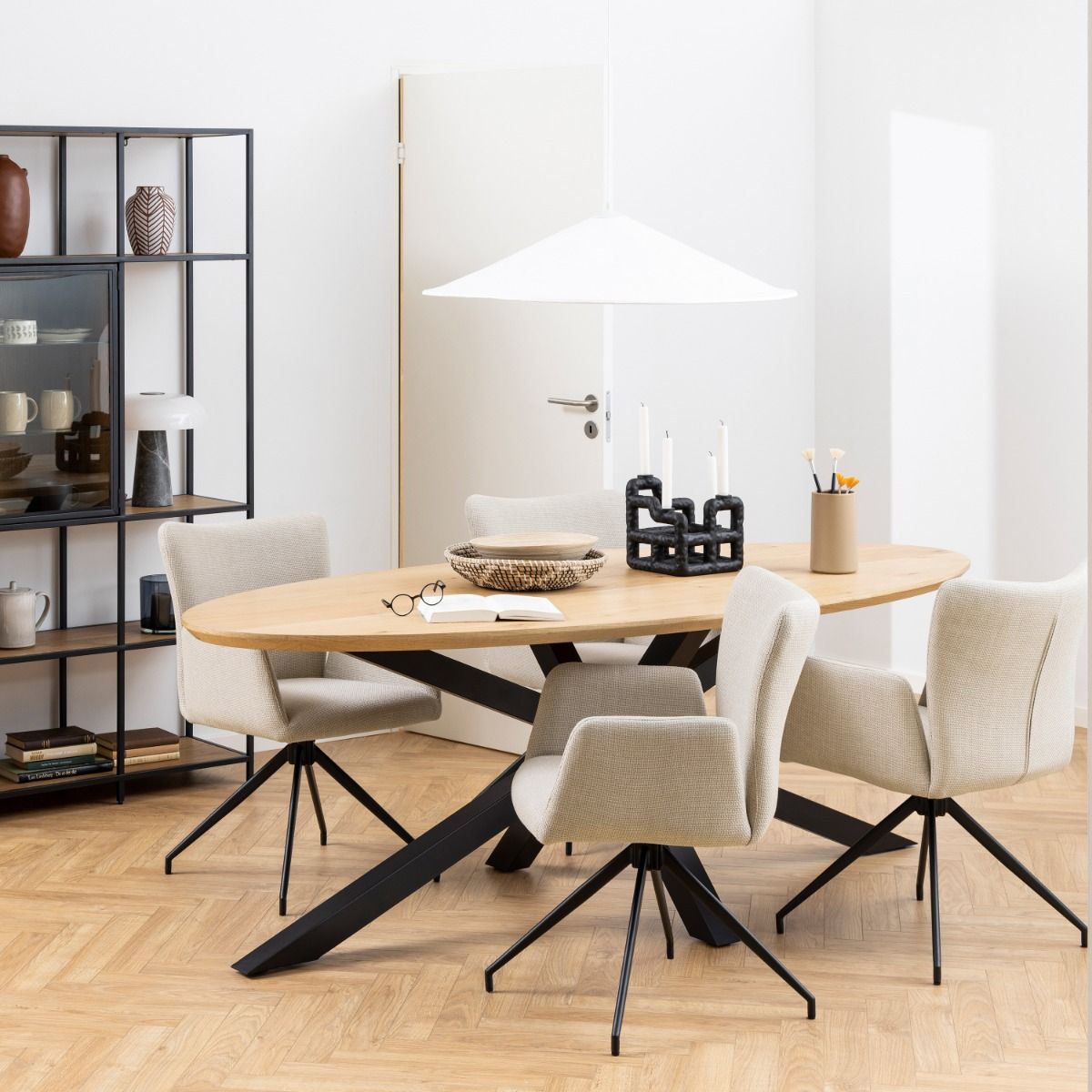 Heaven Oval Dining Table in Oak 220x75.5cm