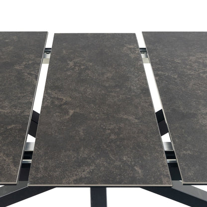 Heaven Extendable Dining Table with Ceramic Black Top 200–240cm