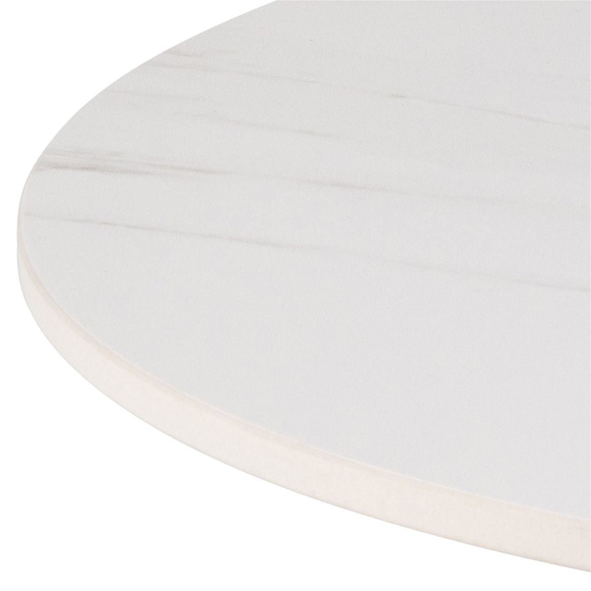 Malta Ceramic Round Coffee Table in White 60x45cm