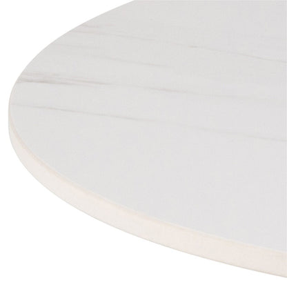 Malta Ceramic Round Coffee Table in White 60x45cm