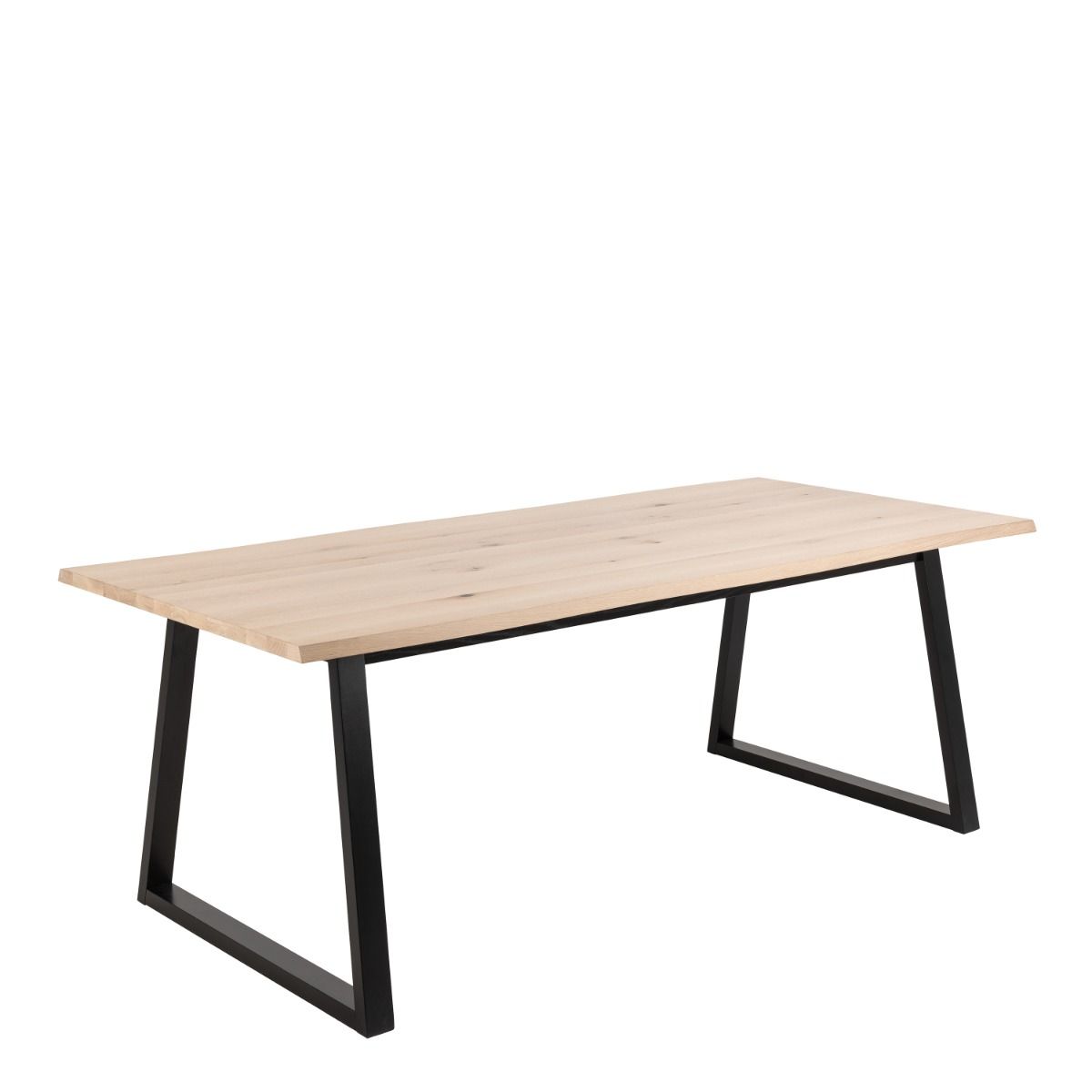 Malika Dining Table in White Oak and Black 220x75cm