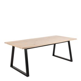 Malika Dining Table in White Oak and Black 220x75cm