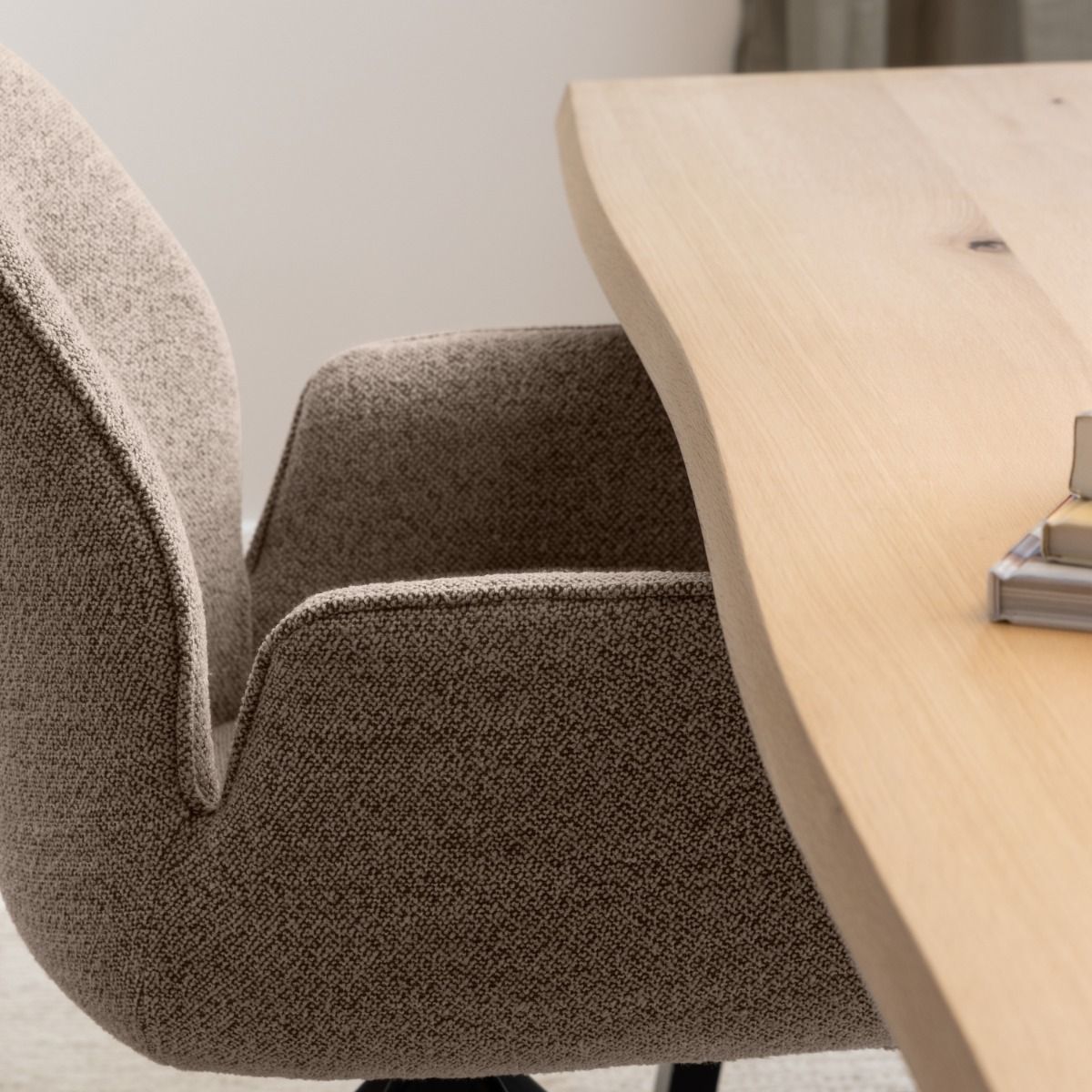 Malika Dining Table in White Oak and Black 220x75cm