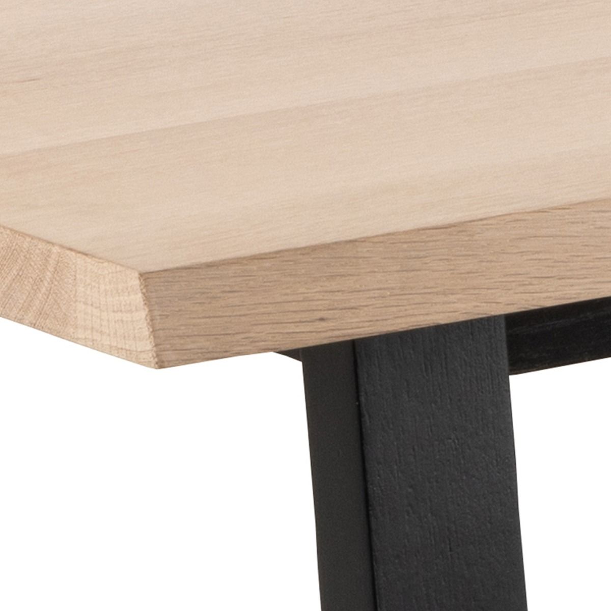 Malika Dining Table in White Oak and Black 220x75cm