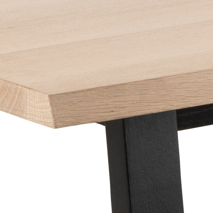 Malika Dining Table in White Oak and Black 220x75cm