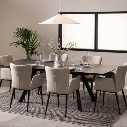 Blackburn Ceramic Dining Table in Black