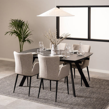 Blackburn Ceramic Dining Table in Black