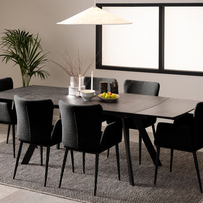 Blackburn Ceramic Dining Table in Black