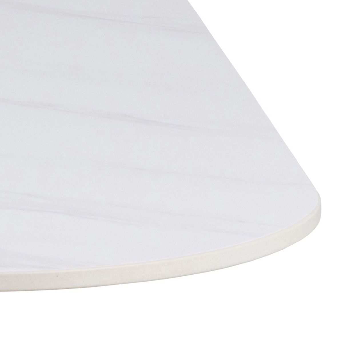 Malta Ceramic Square Dining Table in White 90x75cm