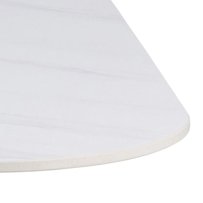 Malta Ceramic Square Dining Table in White 90x75cm