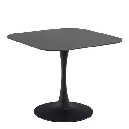Malta Ceramic Square Dining Table in Black 90x75cm