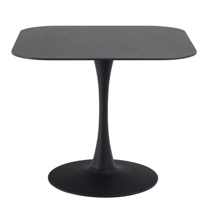 Malta Ceramic Square Dining Table in Black 90x75cm