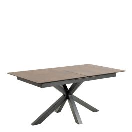 Heaven Extendable Dining Table with Ceramic Rusty Brown Top 168–210cm